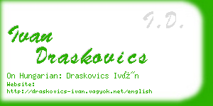 ivan draskovics business card